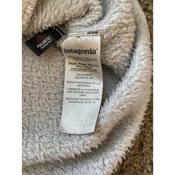 Patagonia Womens Snap T Fleece Fuzzy Pullover Solid White/Cream Size‎ Medium - Picture 5 of 7